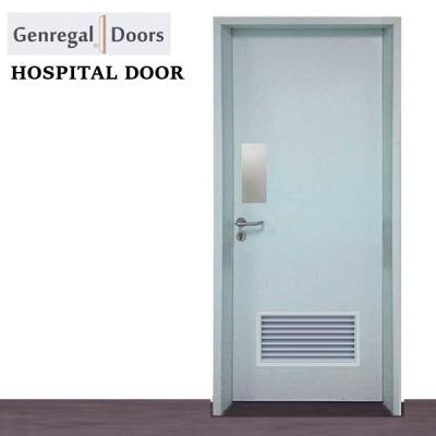 China Steel swing hospital toliet door with canopy for sale