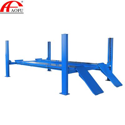 China Heavy Duty Hydraulic Garage Car Lift Four Wheel Alignment 4 Post Lift For Sale 4000/5000 Kg for sale