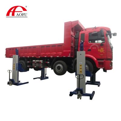 China Heavy Duty Truck Bus Mobile Column Lift One Post 380v/415v QJJ20-4C 2.2kw*4 110mm 20000KG Hydraulic Cylinder Four Lift for sale