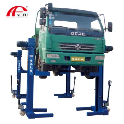 China Aofu Factory Car Repair Shop 10 Ton Cordless Heavy Duty Column Lift Hydraulic Bus Bus Lift for sale