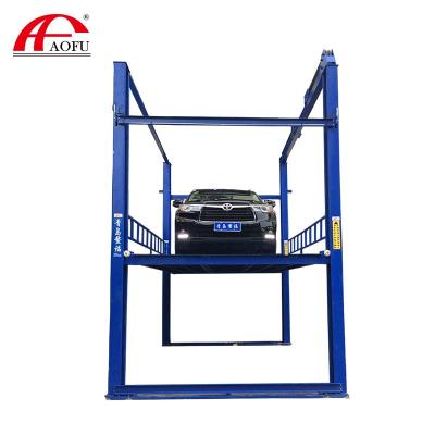 China Hydraulic Car Repair Center 4 Post Car Lift 3 Ton Car Lift Platform For Garage for sale