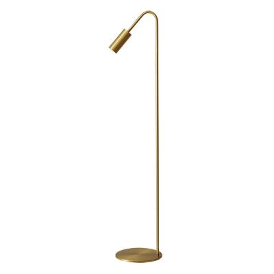 China Contemporary drop shipping modern minimalist floor lamp real luxury brass floor standing lights for hotel villa home decoration for sale