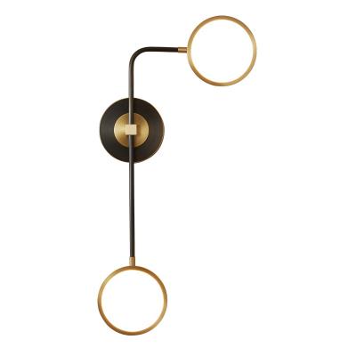 China Post Modern Contemporary LED Wall Lights For Living Room Wall Nordic Simple Polished Copper Sconces Dropshipping for sale