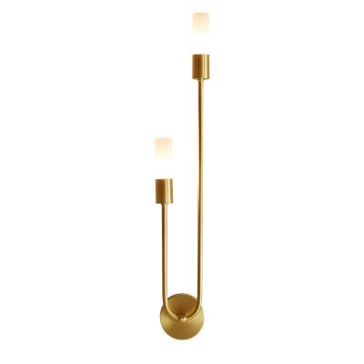 China Modern Nordic Style Wall Lights For Home Decor Lighting 2 Modern Luxury Brass Wall Sconce Living Room Lamps for sale