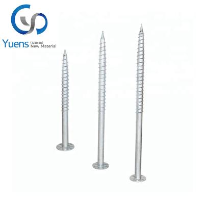 China Q235 Stainless Steel Helical Piles Solar Ground Base Spike Anchor Screw Design for sale