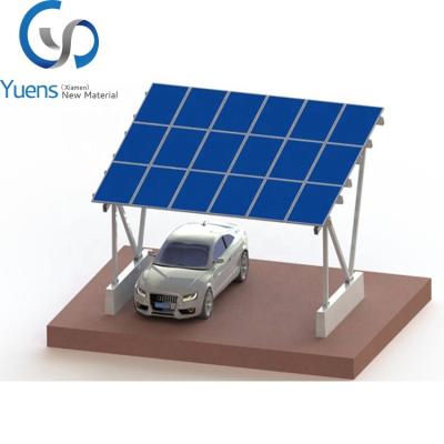 China New Design Industrial Car Garage Port Solar Aluminum Frame Solar Panel Carport For Home for sale