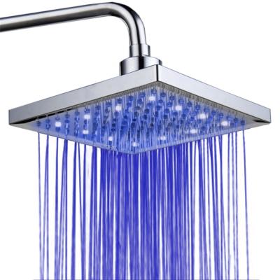 China Without Switch Temperature Control 3 Color Led 8 Inch Bathroom Ceiling Shower (Blue-Green-Red) for sale