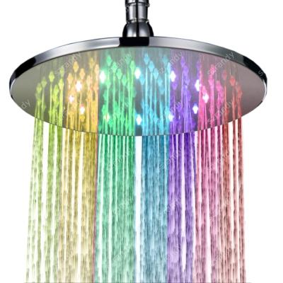 China 16 Inch Multicolor Brass Hydro Hydro Round LED Top Ceiling Shower for sale