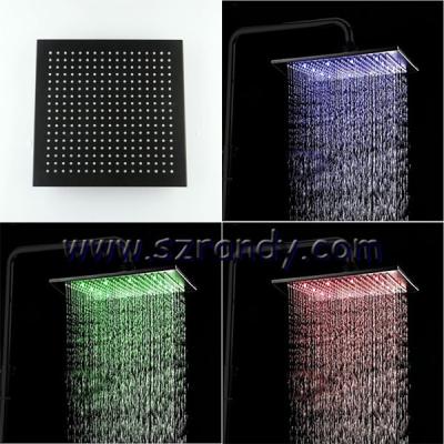 China No Turnout 12 Inch LED Stainless Steel Square Oil Rubbed Bronze Ceiling Mounted Led Shower Head for sale