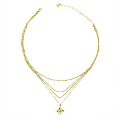 China TRENDY Accessories Jewelry 18k Gold Plated Pendant Necklace For Women Necklace Seller for sale