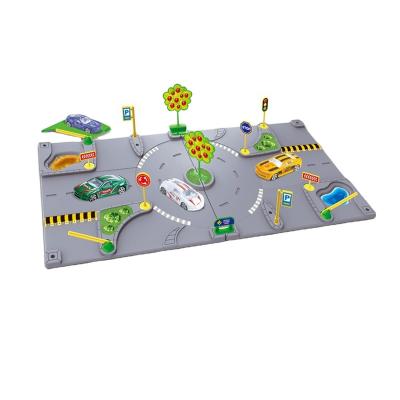 China Toy Popular New Item Diecast Diy Car Assemble Toy City Parking Lot Toy House Model Toy For Children for sale