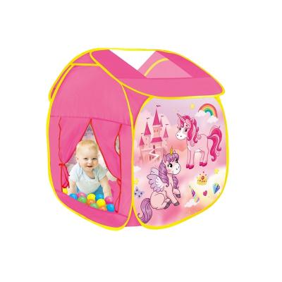 China Kids Play Games New Item High Quality Color Pop Educational Children Play Cartoon Tent House With 100 5.5cm Ocean Toy Balls for sale