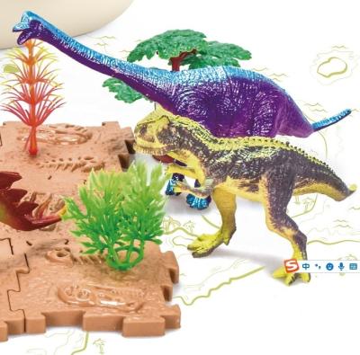 China Educational Kids Toys Dinosaur Toys Backpack Plastic Dinosaur Park Set Toys Animals Educational Toys For Children for sale