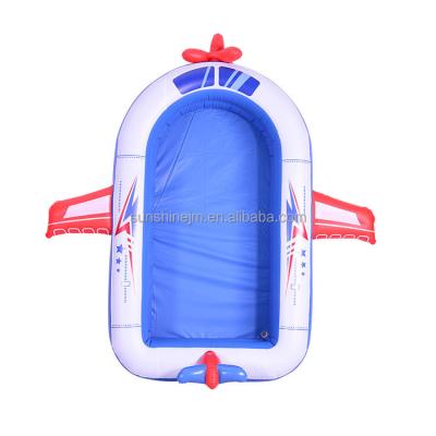 China 2021 new PVC eco-friendly desgin theme blue flat splash pool for kids family inflatable splash pool jet pools for sale