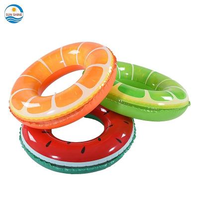 China Swimming Pool Adult PVC Watermelon Inflatable Swimming Ring for sale