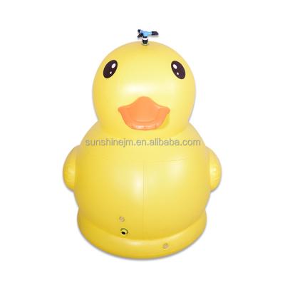 China PVC Yellow Duck Inflatable Toy Sprinkle Splash Toy for Kids Children Summer Backyard Beach Outdoor Water for sale