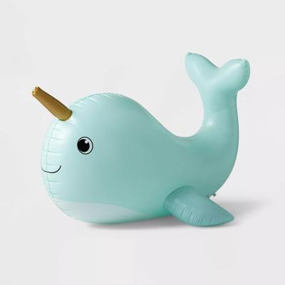 China Ourdoor Outdoor Kids Garden Water Play PVC Pop It Water Whale Inflatable Sprinkler for sale