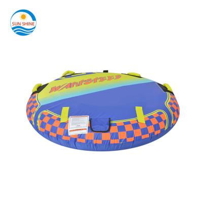 China Factory Wholesale Free Stylish 0.6mm Phthalate PVC 3P Tube 2 Inflatable Riders 1-2 Person Towable 56