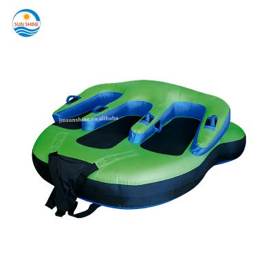 China Water Skiing Following Yacht Hot Sale 2 Person Water Sports Floating Towable Platform Inflatable Flying Fish Tube for sale