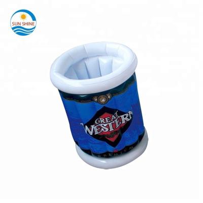 China Modern Design Sustainable Inflatable Ice Cooler, Ice Bucket Cooler Stand, Inflatable Pool Drink Floats for sale