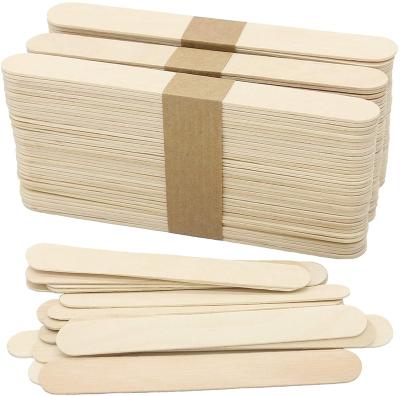 China Amazon Hot Selling Sustainable Ice Cream Craft Wooden Sticks For Home Use Wooden Ice Cream Stick 100pc Pack for sale