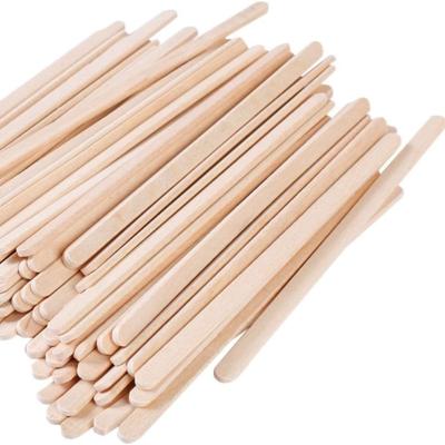 China Long Sustainable Flat Wooden Sticks Tea Stir Stick Coffee Stirrers Wood for sale