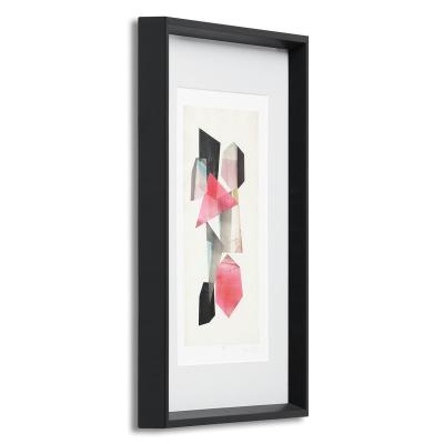 China New classic / postmodern under glass with a white mat, interesting wall framed art, black wall frame II for sale