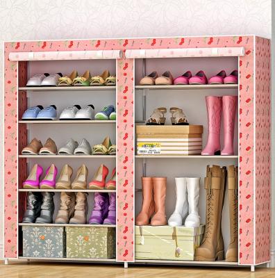 China Convertible multi-layer dustproof large capacity rack storage with low price and good quality shoe rack for entryway for sale