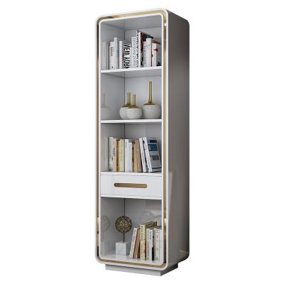 China Extendable European Simple Modern Floor Cabinet Living Room Storage Shelf Single Bookcase for sale