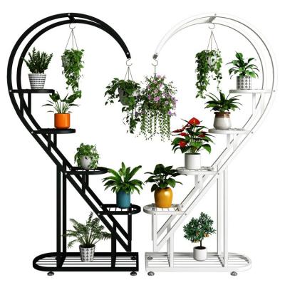 China Modern Indoor Outdoor Corner Flower Wrought Iron Industrial Flower Stand for sale