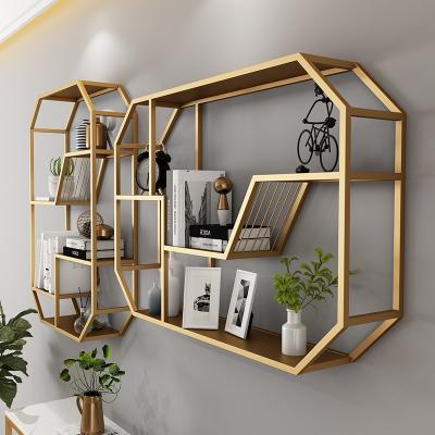 China Contemporary Customized Creative Nordic Wall Decoration Bedroom Wall Storage Living Room Wine Rack for sale