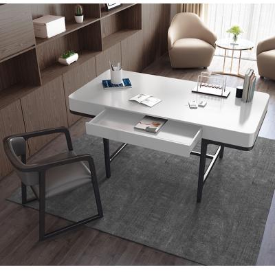 China Customizable Scandinavian Luxury Room Table Study Computer Light Solid Wood White Italian Desk for sale