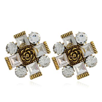 China Classical Rhinestone Women's Classical Women's Jewelry All-match Earring All-match Earring Retro Stud Earrings Jewelry for sale