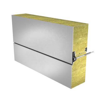 China Best Selling Modern A1 Fire Rated Corrugated Roof Panel 840 Modern Insulated Rock Wool Sandwich Panel for sale