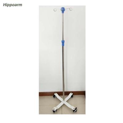 China 2019 Commercial Furniture Adjustable Medical Stainless Steel IV Pole Drip Rack for sale