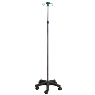 China Stainless Iv Rack Hospital Equipment Infusion Rack With Plastic Leg For Clinic Hospital for sale