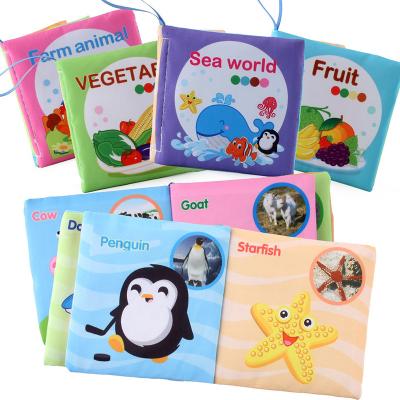 China Eductional Preschool Toys Wrinkled Early Cloth Baby Books Non-Toxic Soft Infants Book Early Learning Toys For Toddlers for sale