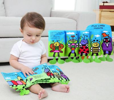 China 4sheets=8pages Hot Selling New Design Baby Cloth Book Teether Baby Soft Educational Funny Cloth Book for sale