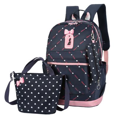 China Wholesale New Design Daily School Life Children's School Bag Set Durable School Backpack With Lunch Bag for sale