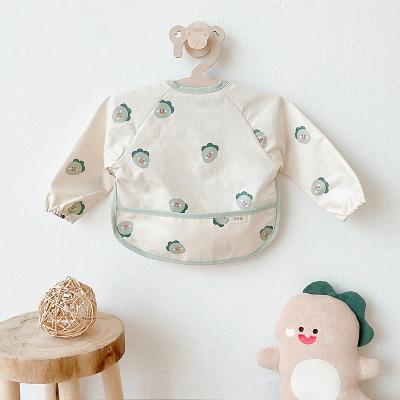 China Cute Design Baby Bibs Newest Pattern Cotton Washable Customized 100% Feeding Cloth Waterproof Bibs With Food Catcher for sale