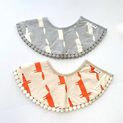 China 100% Cotton Muslin Baby Bib Washable Children's Saliva Towel Newborn Baby Feeding Bibs 360 Degree Rotating Bib for sale