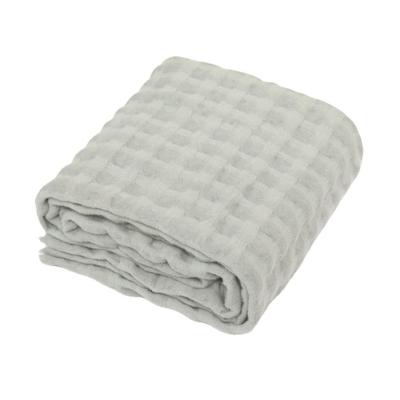 China Color Waffle Throw Blanket Summer Antistatic Pure Air Conditioned Office Knitted Blanket for sale