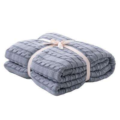 China 100% Cotton Anti-Static Twist Throw Blanket Air Conditioning Blanket Knitting Blanket for sale