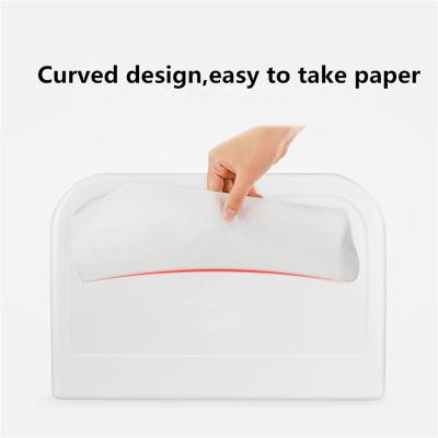 China Plastic Toilet Seat Cover Holder Half Fold Wall Mount Paper Towel Holder Toilet Seat Cover Dispenser for sale