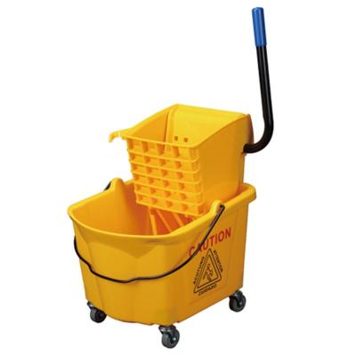 China Commerical Hotel Cleaner Hot Selling Yellow Mop 20L/24L/32L Wringer Bucket For Hotel, Office for sale