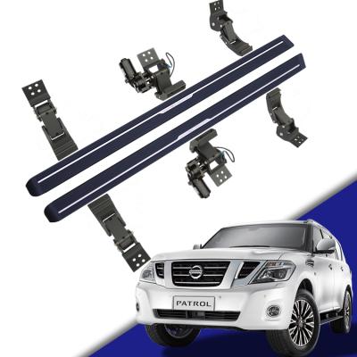 China Aluminum Alloy Aluminum Alloy Running Board Side Step Electric Power Side Step For Nissan Patrol 2015-2020 for sale