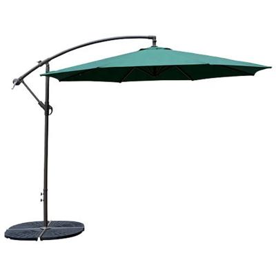 China Durable 10' 3M Outdoor Patio Lounge Cantilever Sunshade Market Hanging Feet Umbrella Crank With Airvent and Tilt Adjustment for sale