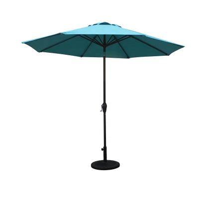 China Durable 9' Ft Table Umbrella 2.7M Outdoor Patio Lounge Parasol Market Umbrella With Crank And Tilt Waterproof UV Protection for sale