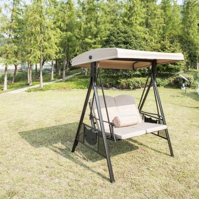 China Super Comfortable 2-Person Swing 2 Seats Outdoor Porch Patio Adjustable with Awning and Steel Frame Sunlight Protection UV Resistant Convertible for sale