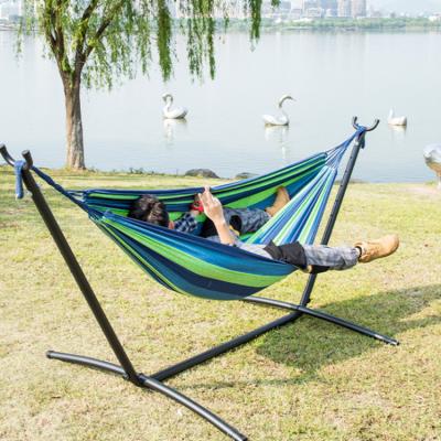 China Super Comfortable Portable Outdoor Colorful Hammock Swing Chair 1-2 Person Outdoor Garden Leisure Cotton Fabric for sale